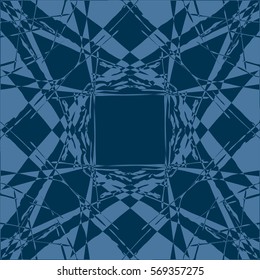 Rotated and overlapped organic shapes generated abstract pattern