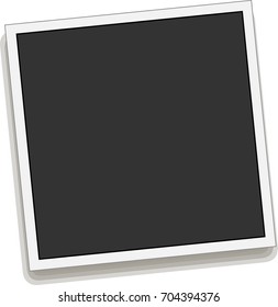 Rotated photo frame concept, single isolated object on transparent background. Vector detailed illustration edge for images and pictures.
