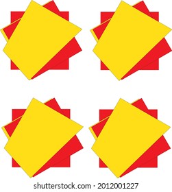 Rotated Red and Yellow Squares in vectors form