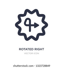 rotated right arrow with broken line icon on white background. Simple element illustration from UI concept. rotated right arrow with broken line sign icon symbol design.