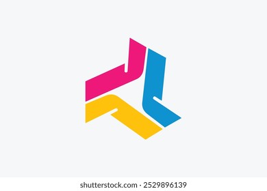 Elemento de diseño de logotipo de triángulo de Formas Abstractas giratorias