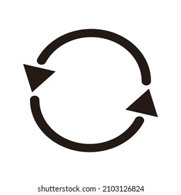 Rotating arrow icon.  Simple vectors.