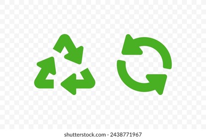 Drehpfeil und Recycling-Vektor-Design