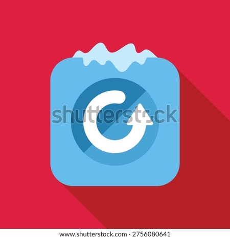Rotating arrow sign representing a reload, refresh, restart, or reset process, emphasizing repetition and the cyclical nature of restarting 