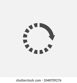 Rotating arrow vector icon for loading 