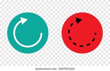 Rotating Arrows Clockwise and Counterclockwise Symbols,