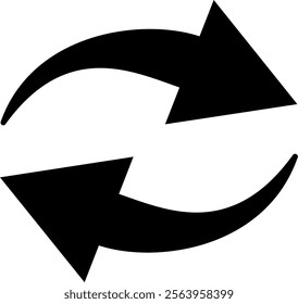 Rotating arrows creating a continuous circular motion, symbolizing concepts of refresh, reload, update, and loop, embodying the essence of transformation and progress