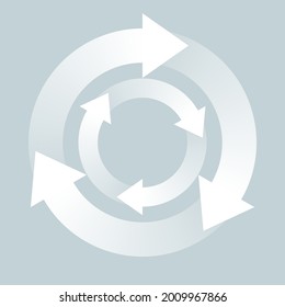 Rotating Arrows. Symbol Graphics. Recycle Image.