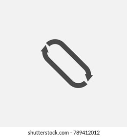 rotating arrows vector icon for recycle and websites use eps10