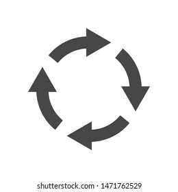 Rotating arrows vector icon, simple sign for web site and mobile app.