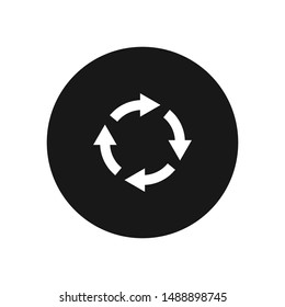 Rotating arrows vector icon, simple sign for web site and mobile app.