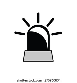 rotating beacon black vector