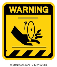 Rotating Blade Warning Sign, Vector Illustration, Isolate On White Background Label .EPS10