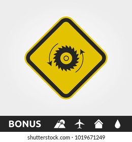 Rotating blade/cutter Square Sign