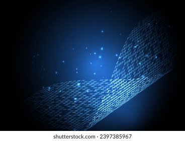 fondo de imagen digital azul giratorio
