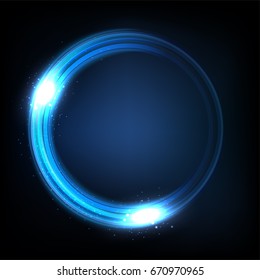 Rotating blue light shiny, Suitable for product advertising, product design, and other. Vector illustration