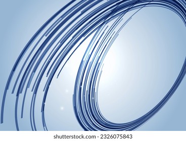 Rotating blue network wave background