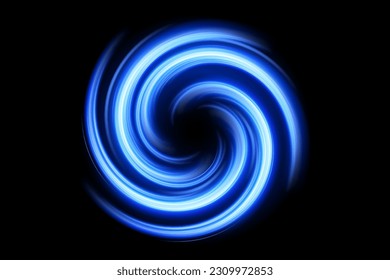 Rotating Blue Swirl Lights, isolated and easy to edit. Vector Illustration