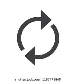 rotating circle arrow. restart icon vector 