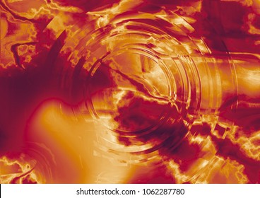 Rotating circle on a gold background. Vector illustration for design. Creative geometric background. Conceptual design.