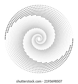 Rotating Circles Composed of Dots, Graphic Elements for Designs, Abstract Design Objects