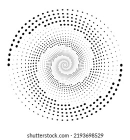 Rotating Circles Composed of Dots, Graphic Elements for Designs, Abstract Design Objects