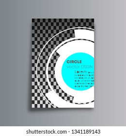 Rotating circles cover background for the banner, flyer, poster, brochure or other printing products. Vector illustration.