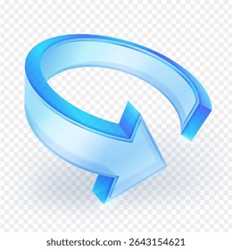 Rotating circular arrows isolated icon on transparent background. Represents refresh, cancel, back or rotate. Modern and versatile symbol for various digital design projects. 3D vector illustration. - Powered by Shutterstock - Get 15% off with code: PIKWIZARD15