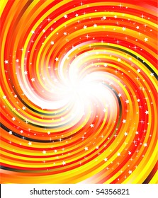 Rotating color radial rays