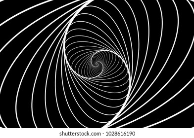  Rotating concentric ellipse, Ellipse optical illusion pattern - black and white, Geometric abstract background