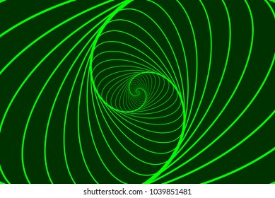  Rotating concentric ellipse, Ellipse optical illusion pattern - green, Geometric abstract background