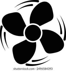 Rotating Cooling Fan Propeller Icon