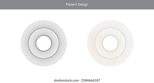 Rotating Donut-Shaped Line Pattern Design