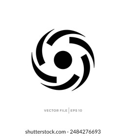 Rotating dot circle logo design