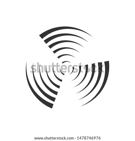 rotating fan blades vector icon