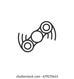 Rotating Fidget Spinner Toy Icon Vector Isolated