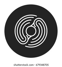 Rotating Fidget Spinner Toy Icon Vector Isolated