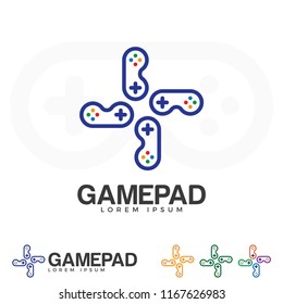 Rotating gamepad icon vector concept.