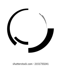 Rotating geometric sci-fi GUI UI hud circle, circular icon, element