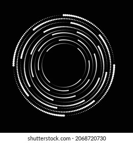 Rotación de puntos de medio tono en forma espiral para libros de historietas . Fondo de torsión. Ilustración vectorial. Logo redondo. Elemento de diseño espiral . Resumen Vórtice geométrico.