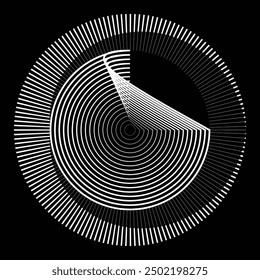 Rotating  Lines in Spiral Form for comic books . fireworks Explosion background . Vector Illustration . Starburst round Logo . Spiral Design element . Abstract Geometric star rays . Sunburst .