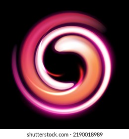 Rotating Multicolor Swirl Lights, isolated and easy to edit. Vector Illustration