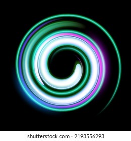 Rotación de las luces de giro multicolor, aisladas y fáciles de editar. Ilustración vectorial