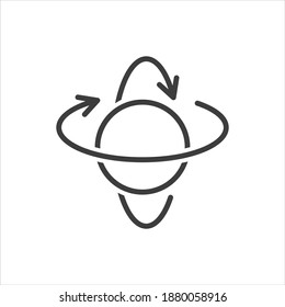 Rotating object icon on white background
