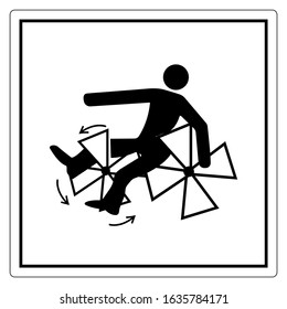 Rotating Paddles Will Crush Entangle Or Amputate Symbol Sign, Vector Illustration, Isolate On White Background Label .EPS10