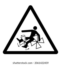 Rotating Paddles Will Crush Entangle Or Amputate Symbol Sign, Vector Illustration, Isolate On White Background Label .EPS10