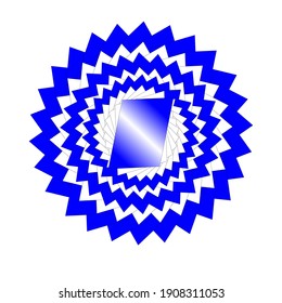 Rotación de un paralelograma en un hermoso ornamento abstracto