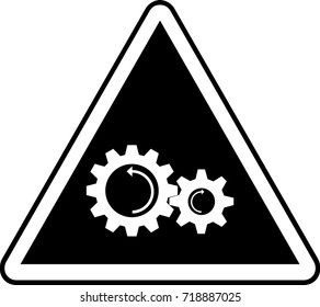 Rotating Part Warning Sign Information Stock Vector (Royalty Free ...