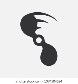 Rotating propeller. Simple vector icon