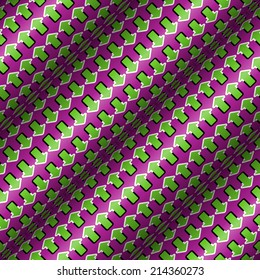 Rotating Rollers with Arrows, Optical Illusion, Vector Seamless Pattern.